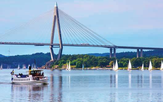 stadskärna och norrut genom hällristningsbygd och fantastiska klättringsområden.