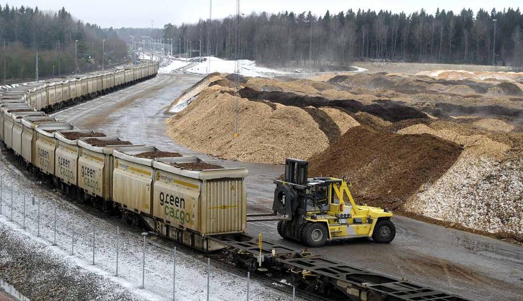 våra bränslen 11 Omfattande logistik och hantering av bränslen Hanteringen av bränslen är en logistisk utmaning. Den största andelen bränslen kommer från Sverige, resten från Europa.