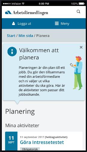 Exempel: Min Planering Förändrat