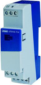 JUMO dtrans T04 Analog 4-tråds mätomvandlare med digital justering Typblad 70.7040 För anslutning av Pt100, Pt 1000 och potentiometer för montering på DIN-skena.