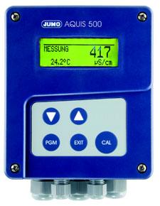 JUMO AQUIS 500 AS Instrument/mätomvandlare för mätning/reglering(pid) av processignaler. Bakgrundsbelyst display med numerisk-, bargrafisk- eller trendvisning.