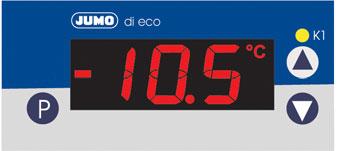 Typblad 70.1540 JUMO di eco Panelinstrument Kompakt, digitalt visarinstrument för mätning av temperatur med motståndstermometer Pt 100, Pt 1000 eller KTY2X-6 i tvåledarkoppling.