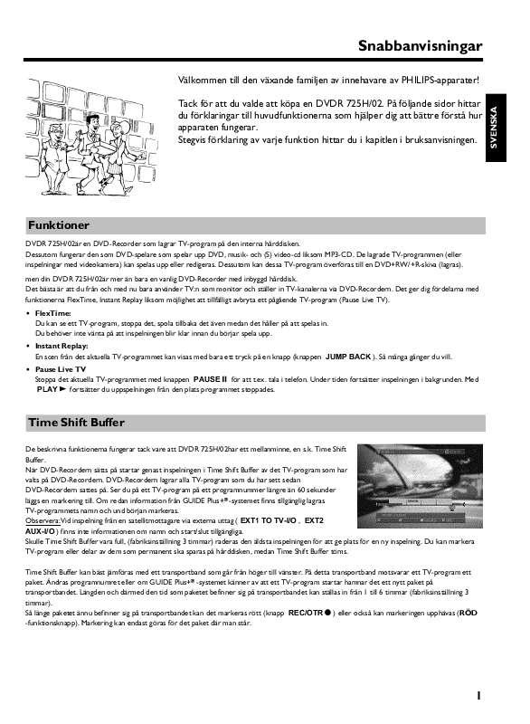 Du hittar svar på alla dina frågor i instruktionsbok (information, specifikationer,