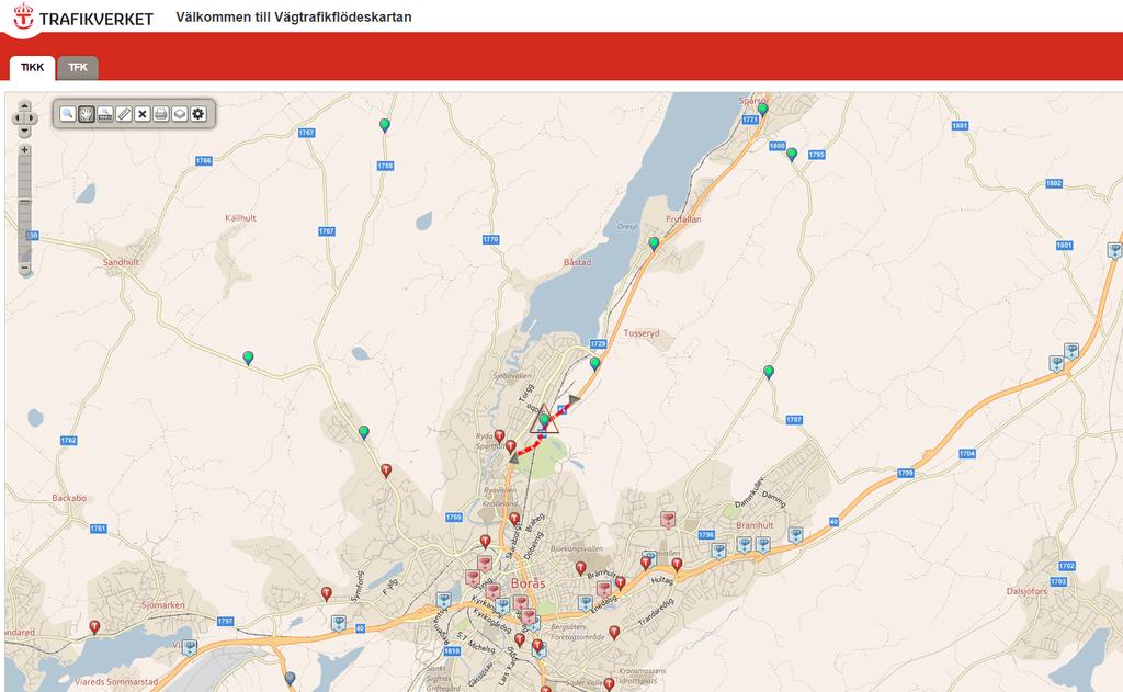 Sida 74 (148) Figur 57 Aktuell vägsträcka av Rv42, norr om