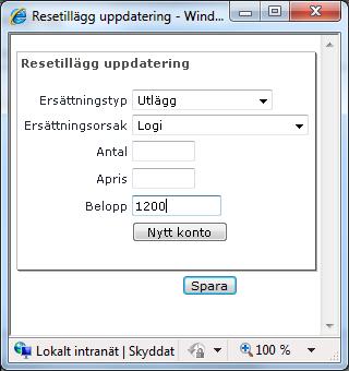 Ersättningstyp/Ersättningsorsak