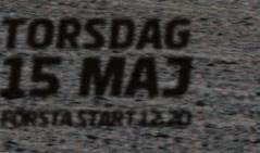 TORSDAG 15 MAJ FÖRSTA START 12.