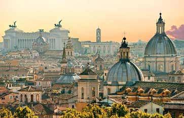 Peterskyrkan, Forum Romanum, Capitolium, Spanska trappan, Piazza Navona, Colosseum och Fontana di Trevi är några av de välkända sevärdheter vi finner i denna stad.