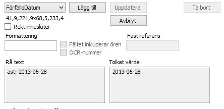 Kontroller Återgå till sparad Släng nuvarande fakturamall och återgå till den som fanns när fakturadialogen öppnades. Auto.