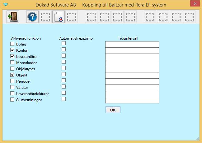 Baltzarversion måste sättas till "6". Fakt.seriekod i Baltzar används ej och kan sättas till exv "F".
