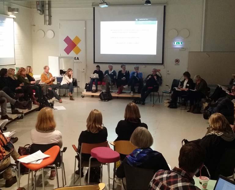 Foto: Nils Phillips DESIGN SOM FRIRUM FÖR NYTÄNK På Malmö högskola samlades ett femtiotal representanter från Malmö stad, idéburen sektor, Mötesplats Social Innovation och Malmö högskola för att