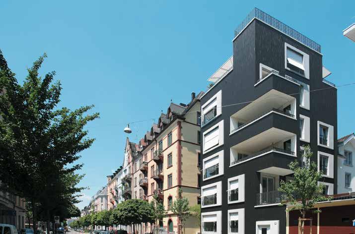 Keramik StoVentec C Stadshus Zurlindenstraße, CH-Zürich; Arkitekt: huggenbergerfries Architekten AG, CH-Zürich; Foto: Beat Bühler StoVentec C Utmärkande material med keramik Detta Zürich-baserade