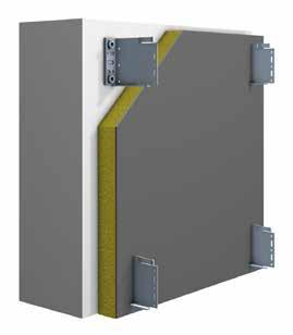 System Underkonstruktion av vägghållare/t-profiler StoVentec fasadsystem kan monteras på olika underkonstruktioner. Viktigast är att en luftad och ventilerad fasadbeklädnad uppnås.