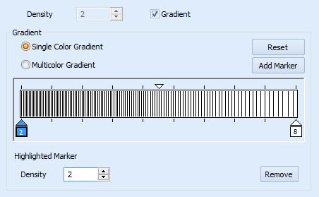 Enfärgsgradering Använd Single Color Gradient för att ändra tätheten för en fyllnad med endast en färg.