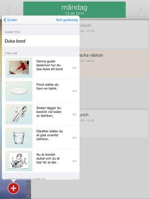 bildschema Niki Agenda (ios, Android) - vecka