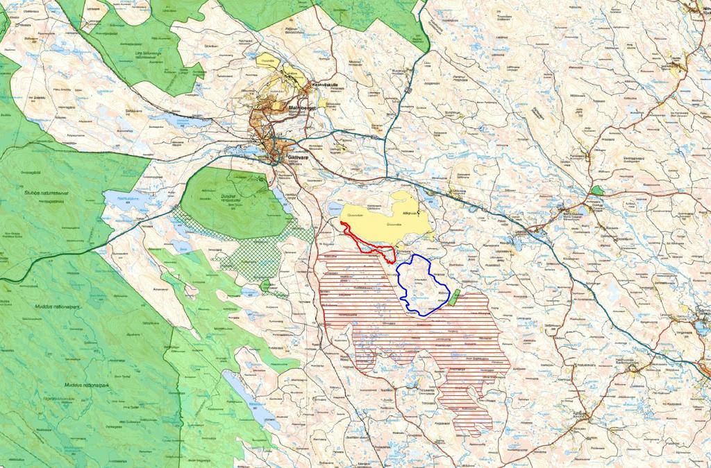 Sarkanenä-Leipipir Äldre skog med kontinuitet Relativt varierad Tydligt påverkad Lite död ved Nära Aitik Lättillgänglig
