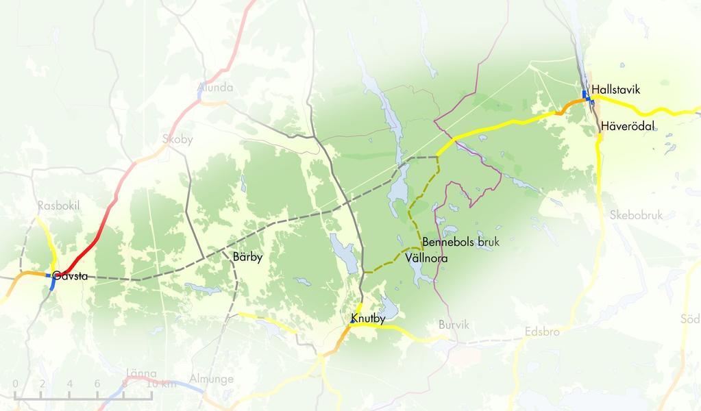 Gåvsta-Hallstavik Prio 3 Väg 273 Gåvsta-Hallstavik har måttlig trafik och relativt lågt underlag.