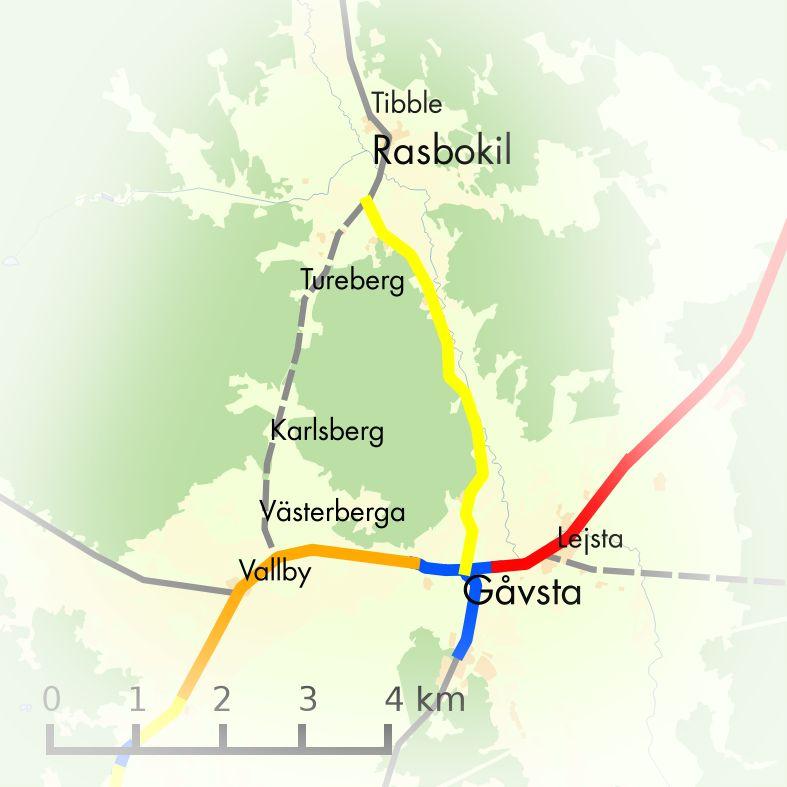 Från Uppsala finns konventionell GC-väg till Jälla och delvis under konstruktion till Örby. Sträckan till Jälla är separerad men går delvis helt intill den starkt trafikerade väg 288.