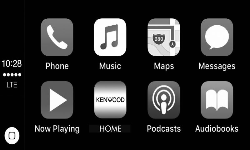 APPS Android Auto /Apple CarPlay/Mirroring ÑÑÅtgärdsknapparna och tillgängliga appar på hemskärmen för CarPlay Du kan använda apparna för den iphone som är ansluten.