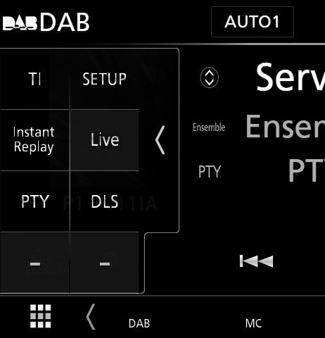 Om Radio Data System tillhandahåller samma tjänst när mottagningen från Digital Radio blir dålig, växlar enheten till Radio Data System automatiskt.