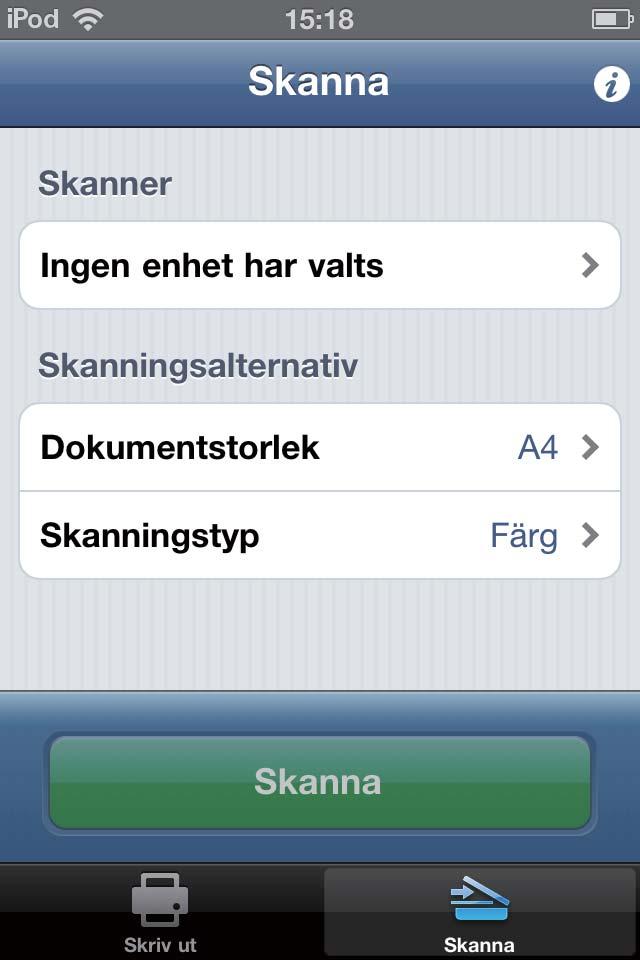 Skanna Öppna skannade bilder i andra program eller överföra dem till onlinetjänster Skannade bilder kan öppnas i andra program eller överföras till ios-kompatibla onlinetjänster.