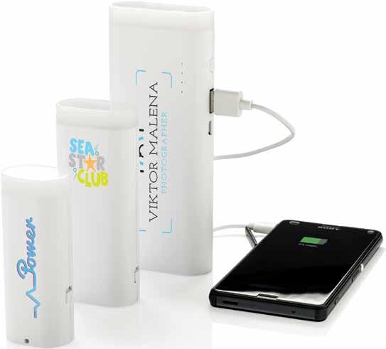 348,00 341,00 P324.233 P324.243 P324.253 Lighthouse Powerbank 10.000 mah Powerbank med 10.