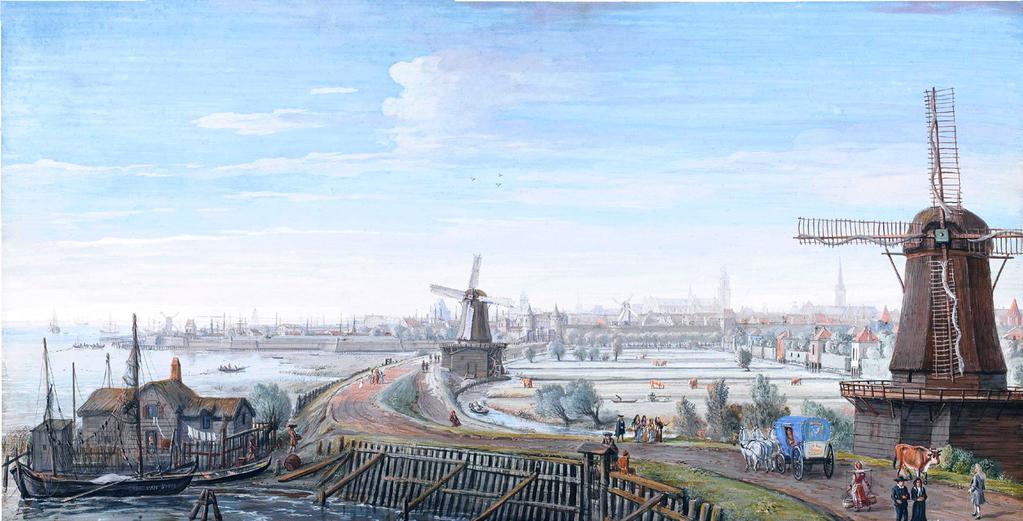 META 2017 Figure 1. View at Hoorn and the Westfrisian Ringdike by Gaspar van Wittel, 1731. Much Scandinavian wood was used in windmills, houses and revetments. and outlying villages.