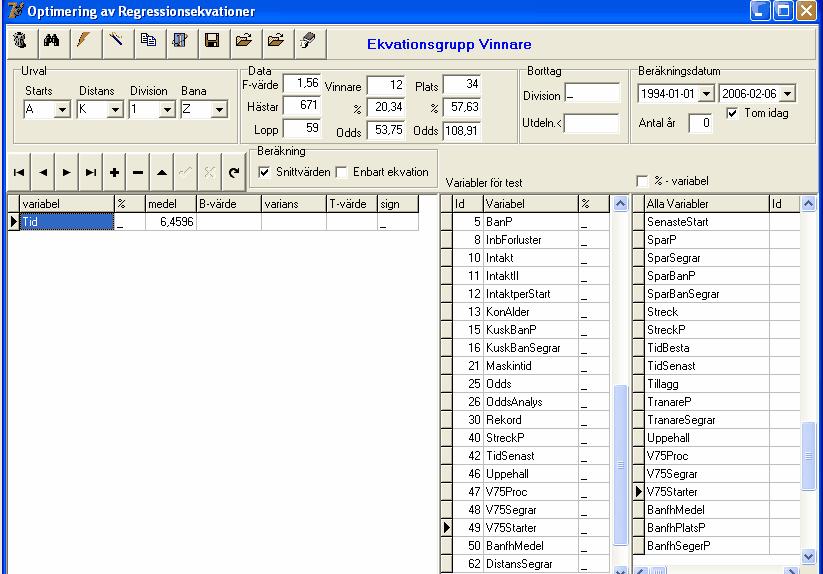 Program 108 som valts enligt nedan.