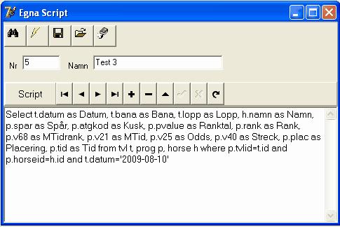 Statistik 256 behöver inte vara expert på SQL för att använda detta kraftfulla verktyg för att få fram uppgifter om hästar, travtävlingar m.m i programmet TswSql.