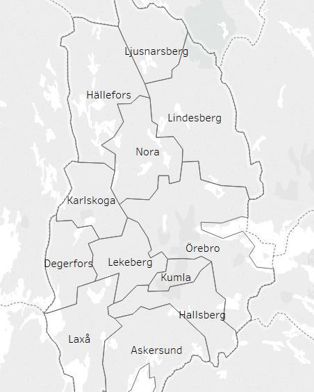 . Reseströmmar mellan kommuner Kartan visar var de större reseströmmarna över kommungränser går i regionen.