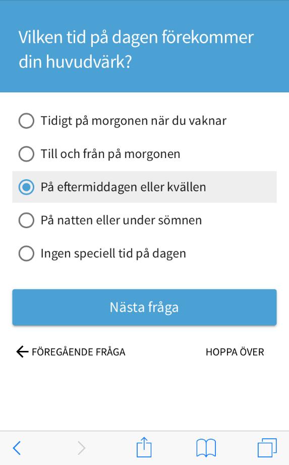 Patienten svarar på ca