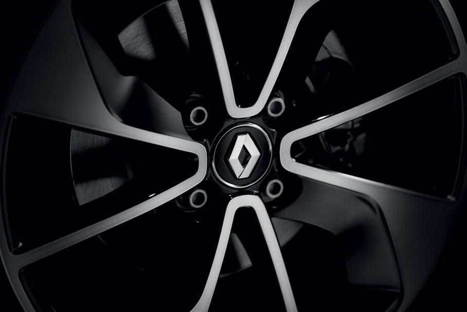 Ren design Nya Renault ZOE vilar tryggt på sina 16-tums lättmetallfälgar, redo att ljudlöst glida iväg. Framtill en smal ljussignatur i perfekt samklang med 100 % eldrivna ZOE.