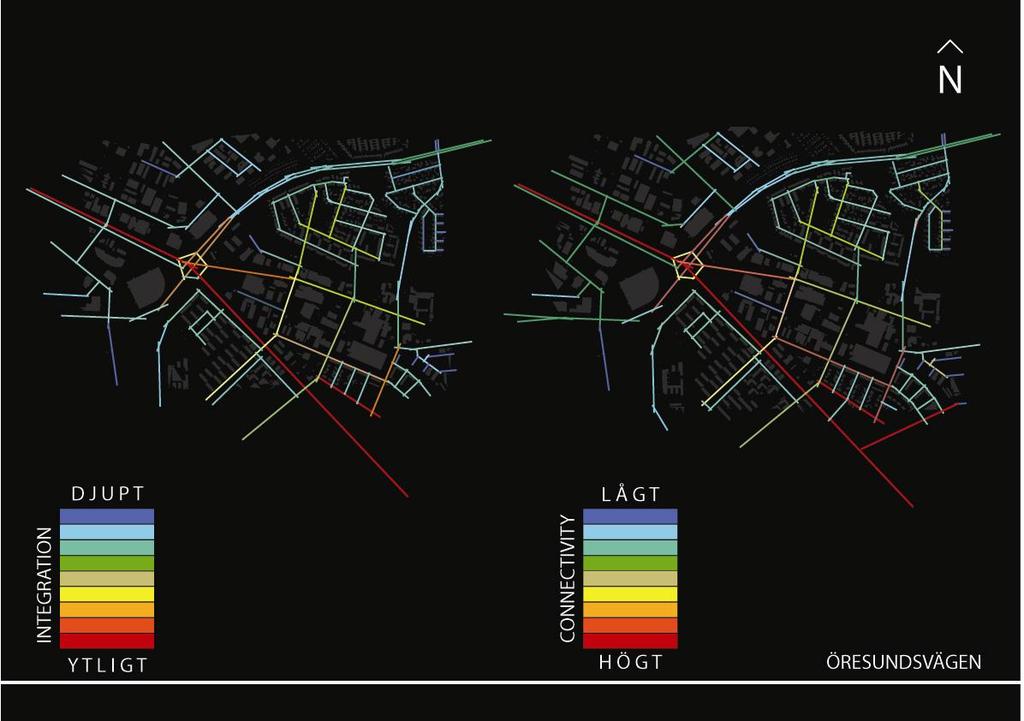 3.1 Space syntax analys Öresundsvägen Bild 10.