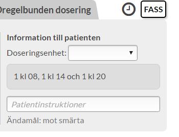 bättre för patienten. Om du vill ändra intagstider/administrationstider för hela det egna boendet ska dosapotek kontaktas.