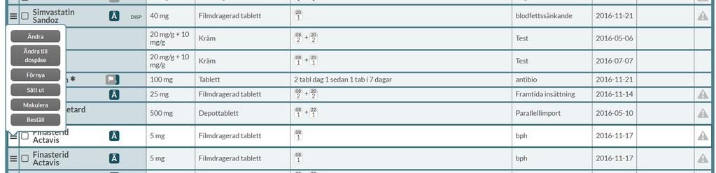 2.2.3 E-recept En ny dospatient som redan hade e-recept när den blev dospatient kommer att ha kvar dessa.