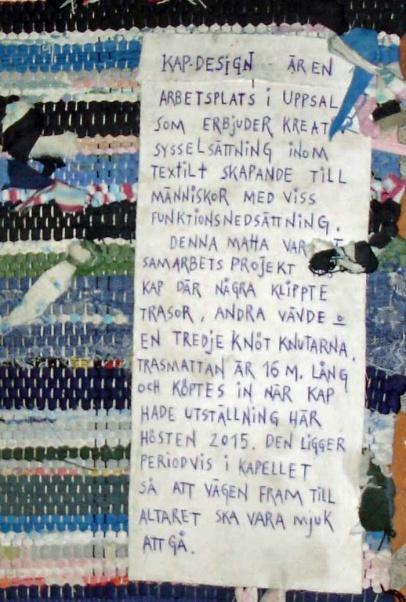 Kap-Design är en arbetsplats i Uppsala som erbjuder kreativ sysselsättning inom textilt skapande till människor med viss funktionsnedsättning.