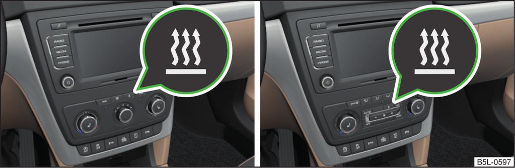 Funktionsförutsättningarna för påslagning av tillsatsvärmen (parkeringsvärmare och ventilation), nedan kallat parkeringsvärmare. Laddningen av fordonets bilbatteri är tillräcklig.