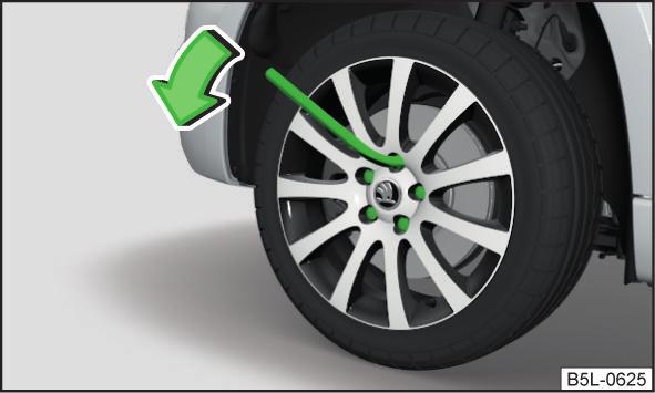 Om man vid hjulbytet upptäcker att hjulbultarna har rostat och går trögt, måste dessa bytas ut. Fram till kontrollen av åtdragningsmomentet, kör försiktigt och endast med måttlig hastighet.
