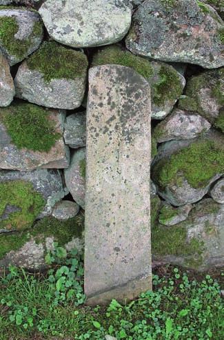 Det finns hela fem grusgravar med stenramar och en grav med enbart stenram i kvarteren.