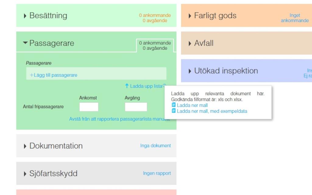 Användarguide 15 Excel-filen som du ska ladda upp går att ladda ner genom att