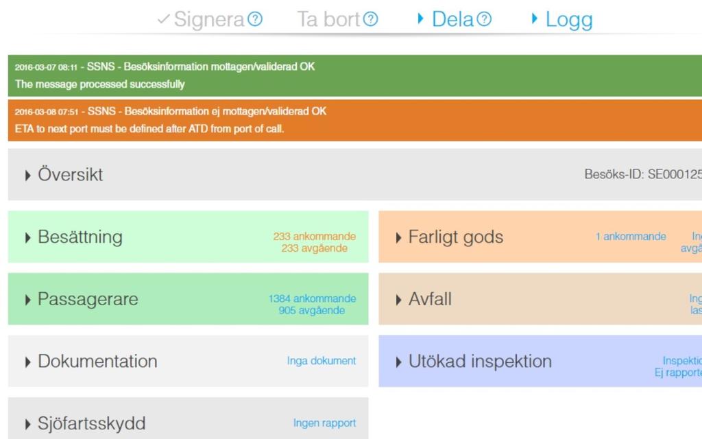 Blåa valideringsmeddelanden betyder att informationen ej är bekräftad eller att