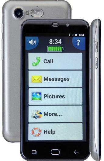PowerTel M9500 Smartphone med inbyggd hörslinga, SOS-knapp och kamera Förutom alla de möjligheter som en vanlig android-telefon har, får du en
