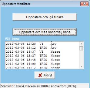 När du öppnar ett tidigare sparat system eller väljer en annan spelform under Uppdatera än den du har i programbilden för tillfället, skiftas de olika spelformerna automatiskt.