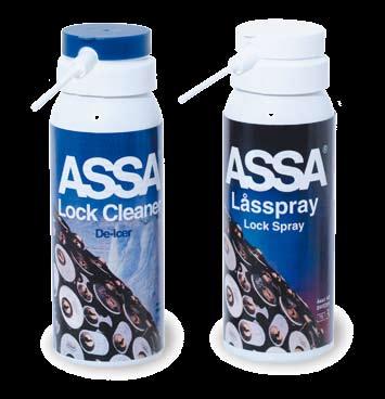 ASSA låsspray Låssystem ASSA Lock Cleaner/De-Icer Rengöringsmedel och islösare för cylinderlås. Klart att använda efter lätt omskakning.
