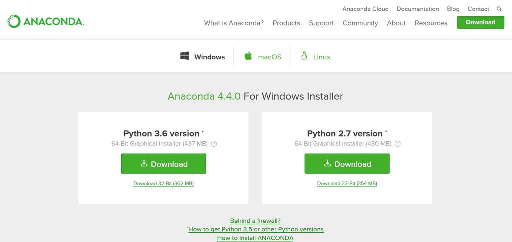 .2 Installationslen.2 Installationslen Gå nu till Anacondas hemsida Anaconda - Download om du bläddra ner lite på sidan så kommer du se följande. P.S. Det är viktigt att välja Python 3.