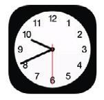 Övning 14 Ställa väckarklockan När appen Klocka öppnas finns fem alternativ som visas längst ner på skärmen: Världsklocka Väckarklocka Läggdags Tidtagarur Timer Lägg in en påminnelse (väckarklocka)