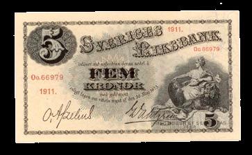 SF 1. 1 400 54 55 54 5 kronor 1910.
