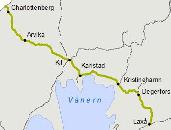 Värmlandsbanan Laxå - Kil, km 231+000 348+944.