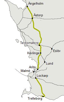 Godsstråket genom Skåne Lockarp Trelleborg, km 627+267-648+055 för