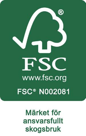 SÅ HÄR KAN FSC:S VARUMÄRKEN ANVÄNDAS FSC-märket Det här är FSC:s varumärke som kan användas tillsammans med nedanstående märken i marknadsföringssyfte eller på produkter.