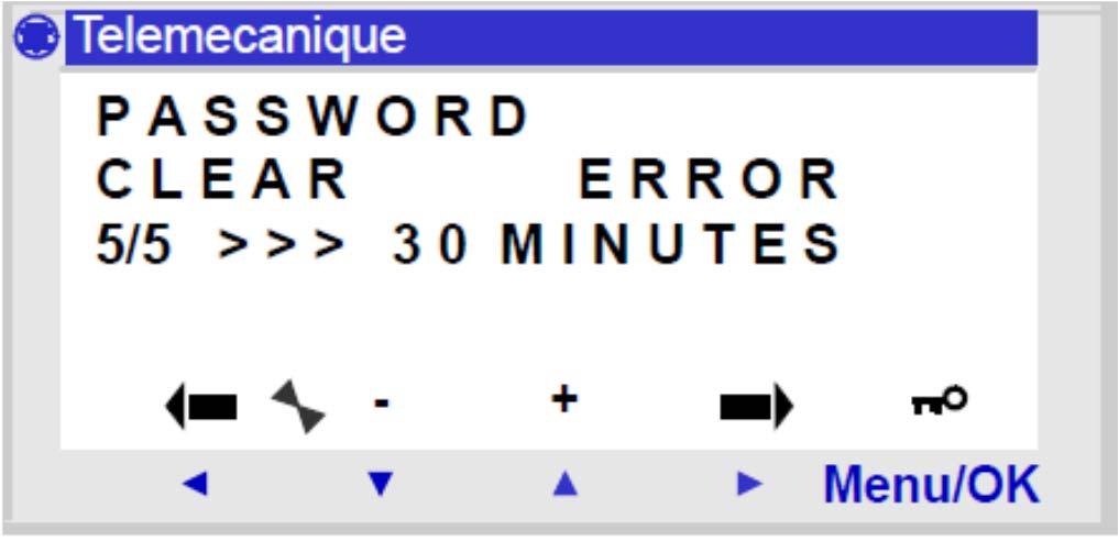 Menyn PASSWORD Om PASSWORD ENTER visas tryck